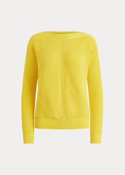 Ralph Lauren Cotton Boatneck Striktrøje Dame Danmark (UAZHR9127)